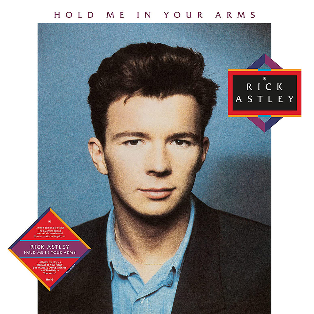 RICK ASTLEY -  Hold Me In Your Arms (35th Anniversary Remastered Edition) - LP - Blue Vinyl