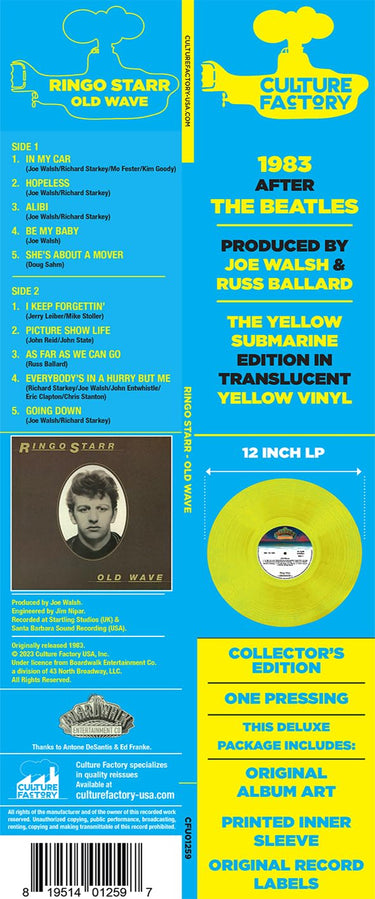RINGO STARR - Old Wave - Yellow Submarine Edition [Black Friday 2023] - LP - Translucent Yellow Vinyl [NOV 24]
