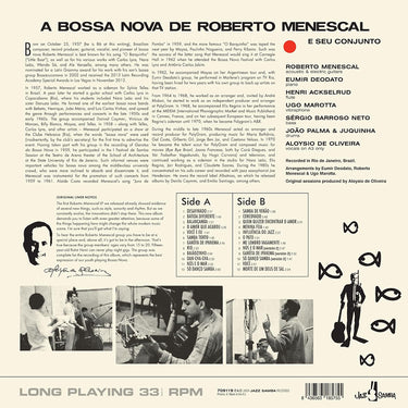 ROBERTO MENESCAL - A Bossa Nova De Roberto Menescal E Seu Conjunto (Jazz Samba Reissue with 12 Bonus tracks) - LP - 180g Vinyl