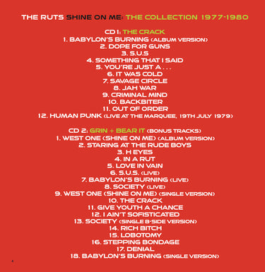 THE RUTS - Shine On Me: The Singles Collection 1979/1980 (Deluxe) - 2CD [JAN 30]