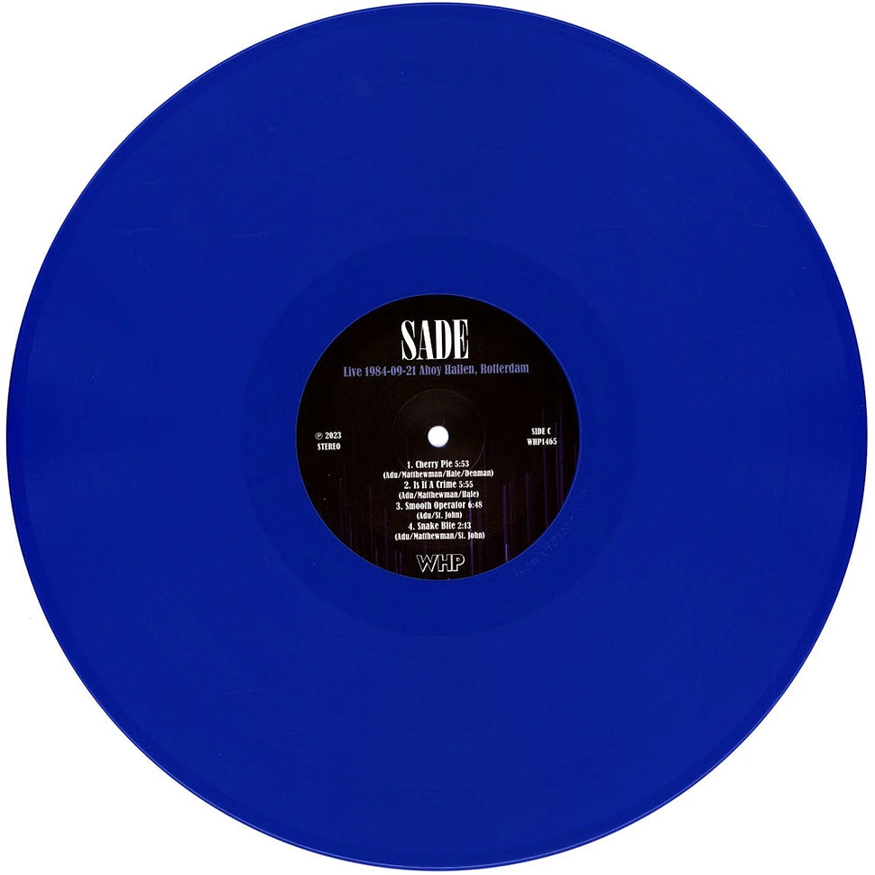 SADE - Live 1984-09-21 Ahoy Hallen, Rotterdam - 2LP - Blue Vinyl