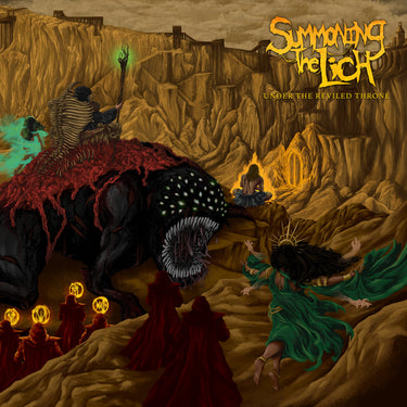 SUMMONING THE LICH - Under The Reviled Throne - LP - Transparent Yellow w/ Heavy Black & Red Splatter Vinyl