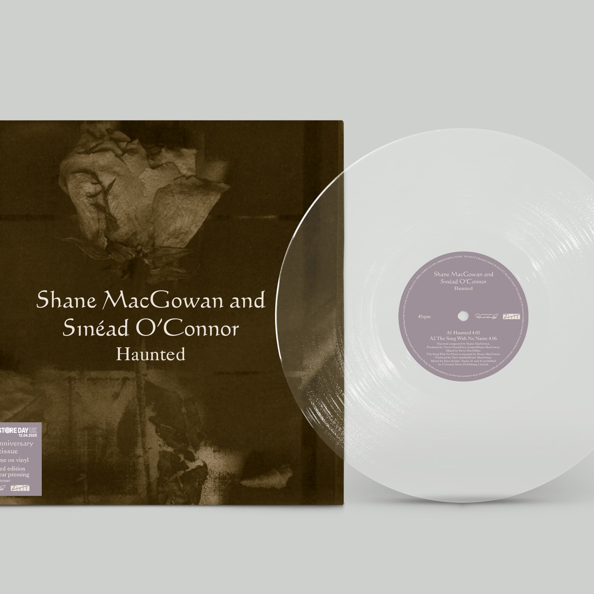 Shane MacGowan & Sinead O'Connor - Haunted (30th Anniversary) - 12" Ultra Clear Vinyl  [Record Store Day 2025]