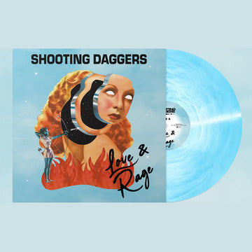 SHOOTING DAGGERS - Love & Rage - LP - Ultra Clear and Sky Blue Galaxy Swirl Vinyl