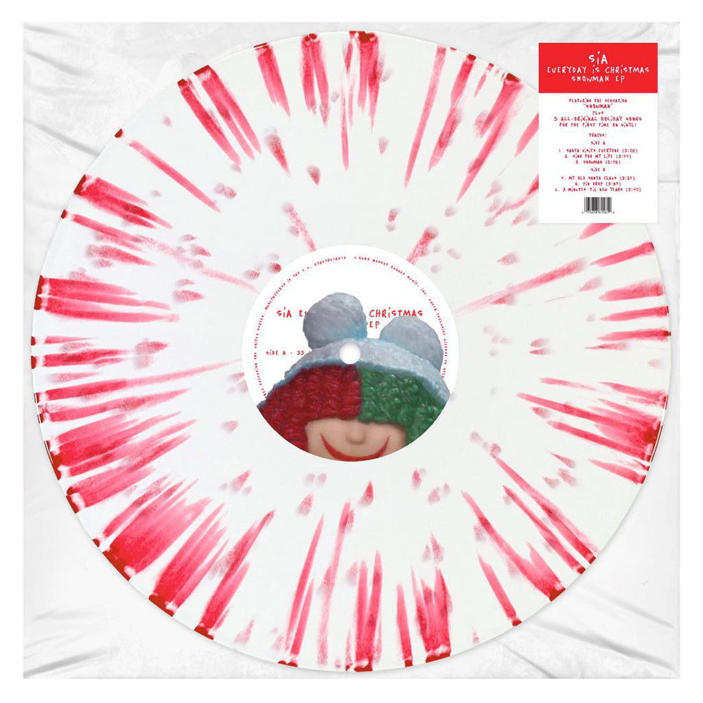 SIA - Everyday Is Christmas (Snowman EP) [Black Friday 2023] - 12'' - Red and White Heavy Splatter Colour Vinyl [NOV 24]