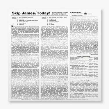 SKIP JAMES - Today! (Bluesville Series AAA Edition) - LP - Deluxe 180g Vinyl