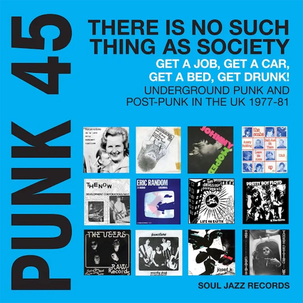 VARIOUS - Soul Jazz Records Presents: PUNK 45: There’s No Such Thing As Society... - 2LP - Cyan Blue Vinyl