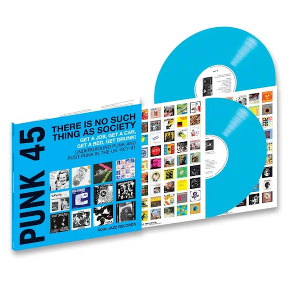VARIOUS - Soul Jazz Records Presents: PUNK 45: There’s No Such Thing As Society... - 2LP - Cyan Blue Vinyl