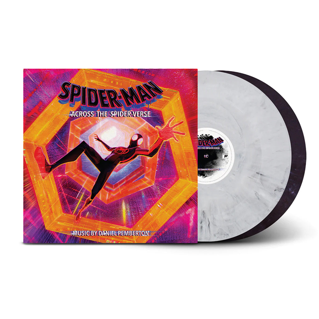 DANIEL PEMBERTON - Spider-Man: Across The Spider-Verse (Original Score w/ Poster & Booklet) - 2LP - White and Dark Purple Marbled Vinyl