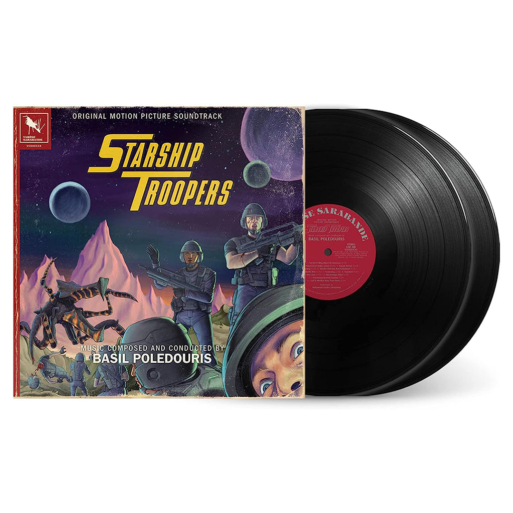 BASIL POLEDOURIS - Starship Troopers (Original Soundtrack w/ New Artwork & Cover Art Poster) - 2LP - Vinyl