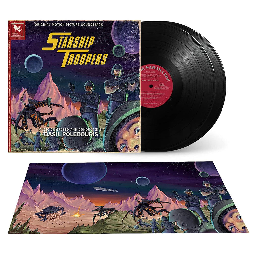 BASIL POLEDOURIS - Starship Troopers (Original Soundtrack w/ New Artwork & Cover Art Poster) - 2LP - Vinyl