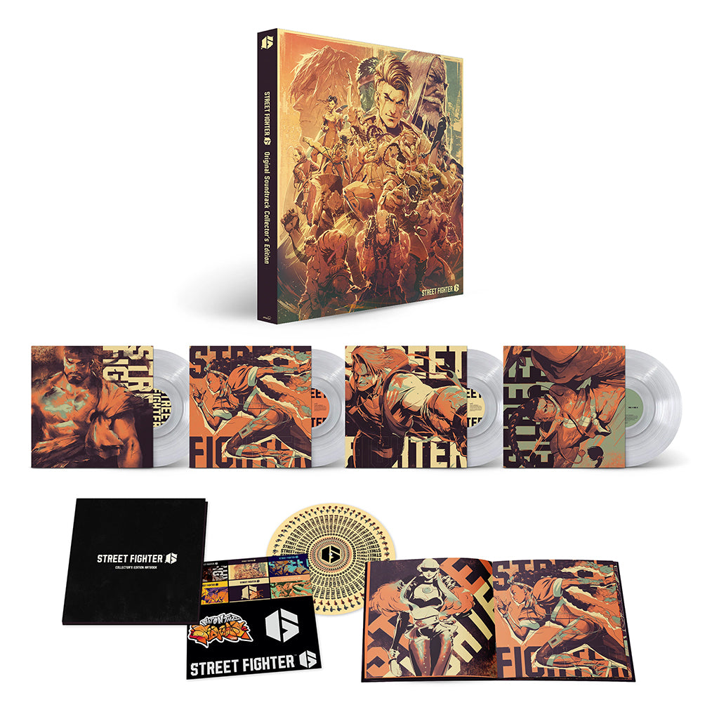 YOSHIYA TERAYAMA - Street Fighter 6 (Original Video Game Soundtrack with Slipmat and Book) - 4LP - Deluxe 180g Crystal Clear Vinyl Box Set