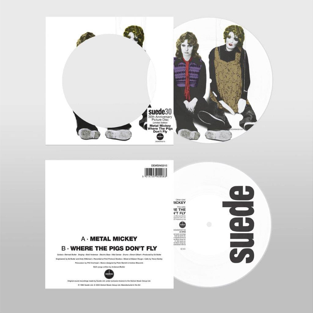 SUEDE - Metal Mickey / Where The Pigs Don’t Fly - 7'' (30th Anniversary Reissue) - Picture Disc Vinyl