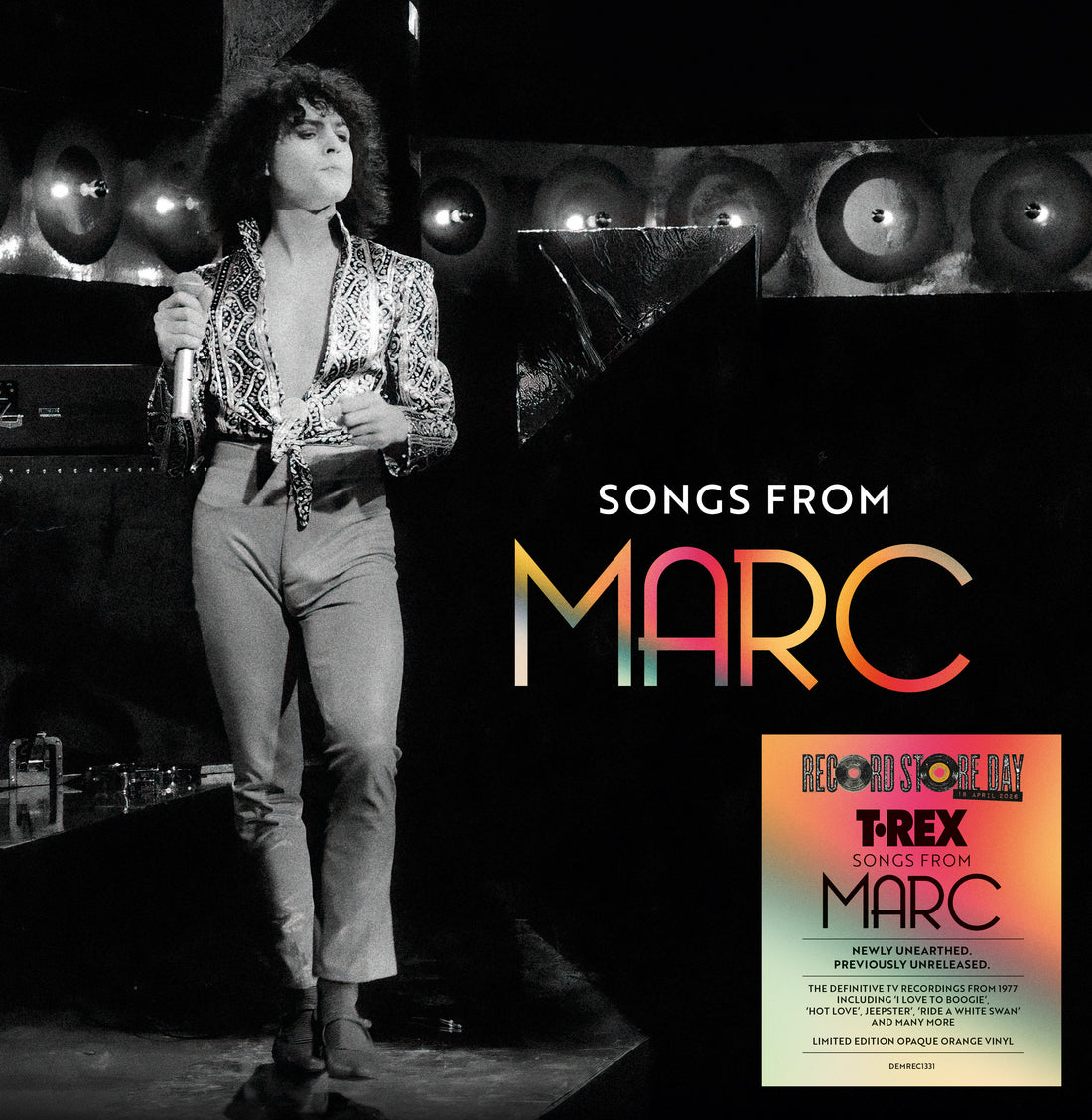 T. Rex - Songs from "Marc" - 1LP - Limited Edition Opaque Orange Vinyl  [Record Store Day 2026]