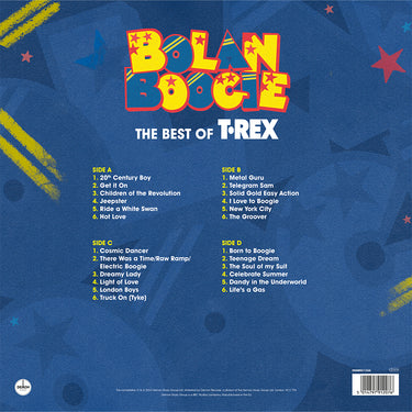 T. REX - Bolan Boogie: The Best Of T. Rex - 2LP - Blue / Yellow Vinyl