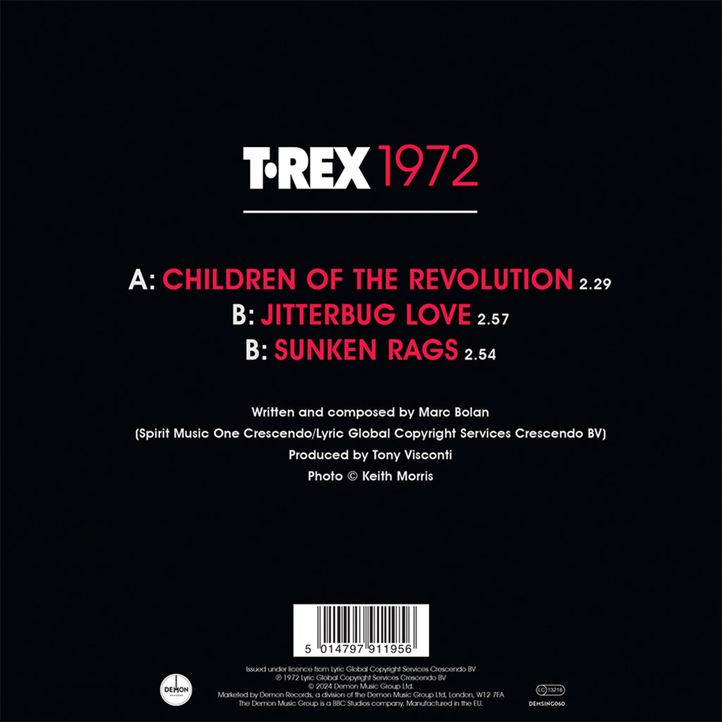 T. REX - Children Of The Revolution / Jitterbug Love / Sunken Rags - 7'' - Picture Disc Vinyl [JUL 26]