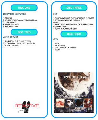TANGERINE DREAM - The Pink Years Albums 1970-1973 (with Poster) - 4CD Clamshell Box Set