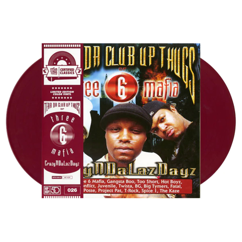 TEAR DA CLUB UP THUGS OF THREE - CrazyNDaLazDayz (2023 Reissue) - 2LP - Dried Blood Coloured Vinyl