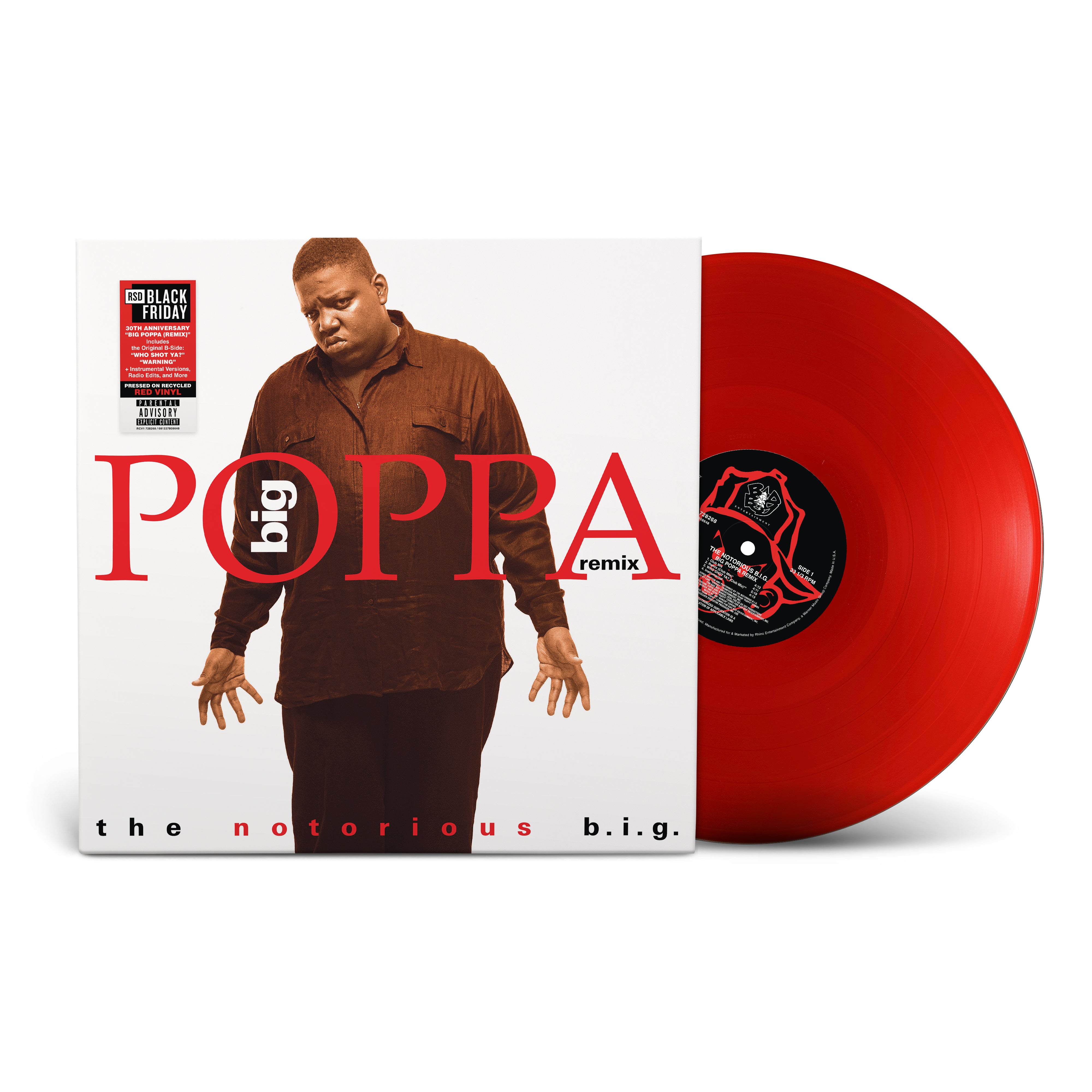 The Notorious BIG - Big Poppa (Remix) - 1LP - Recycled Red Vinyl