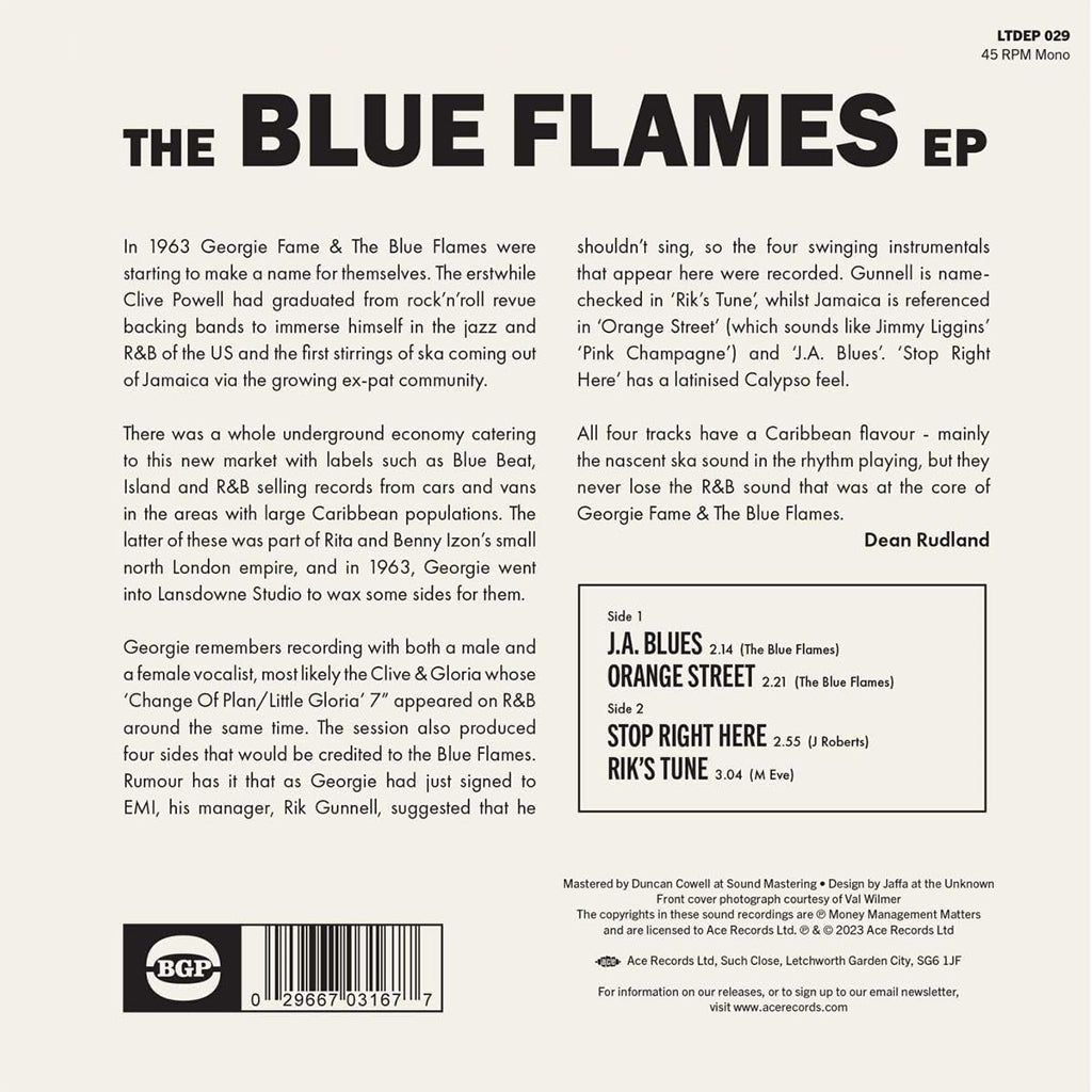 THE BLUE FLAMES - The Blue Flames EP - 7" - Vinyl