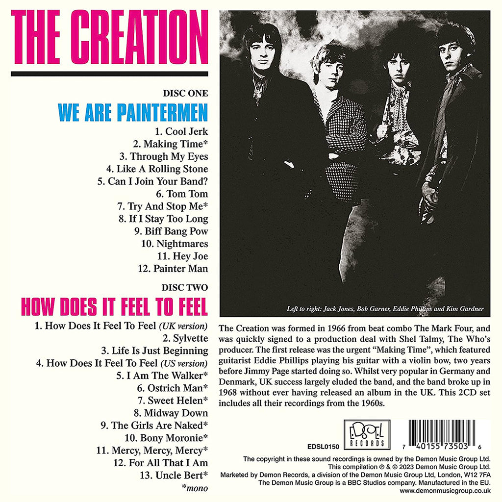 THE CREATION - We Are Paintermen + How Does It Feel To Feel - Deluxe 2CD Set [AUG 11]
