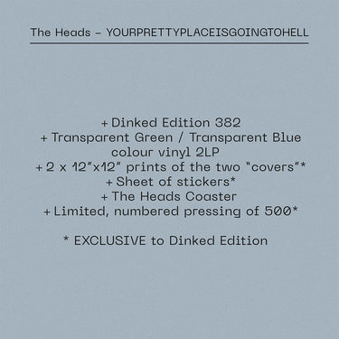 THE HEADS - yourprettyplaceisgoingtohell - 2LP - Vinyl - Dinked Edition #382 [MAR 20]