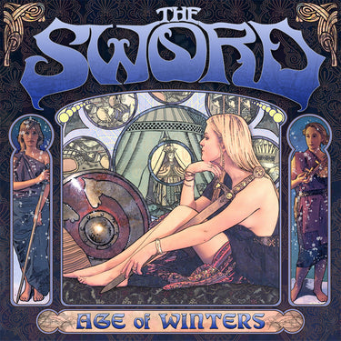 THE SWORD - Age of Winters (20th Anniversary Edition w/ die-cut Logo sticker) - cut Logo sticker) - LP - 'Rime and Frost' Colour Vinyl