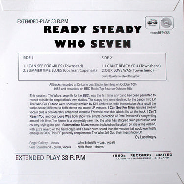 THE WHO - Ready Steady Who 7 (Sell Out At The BBC) - 7'' EP - Vinyl [NOV 1]