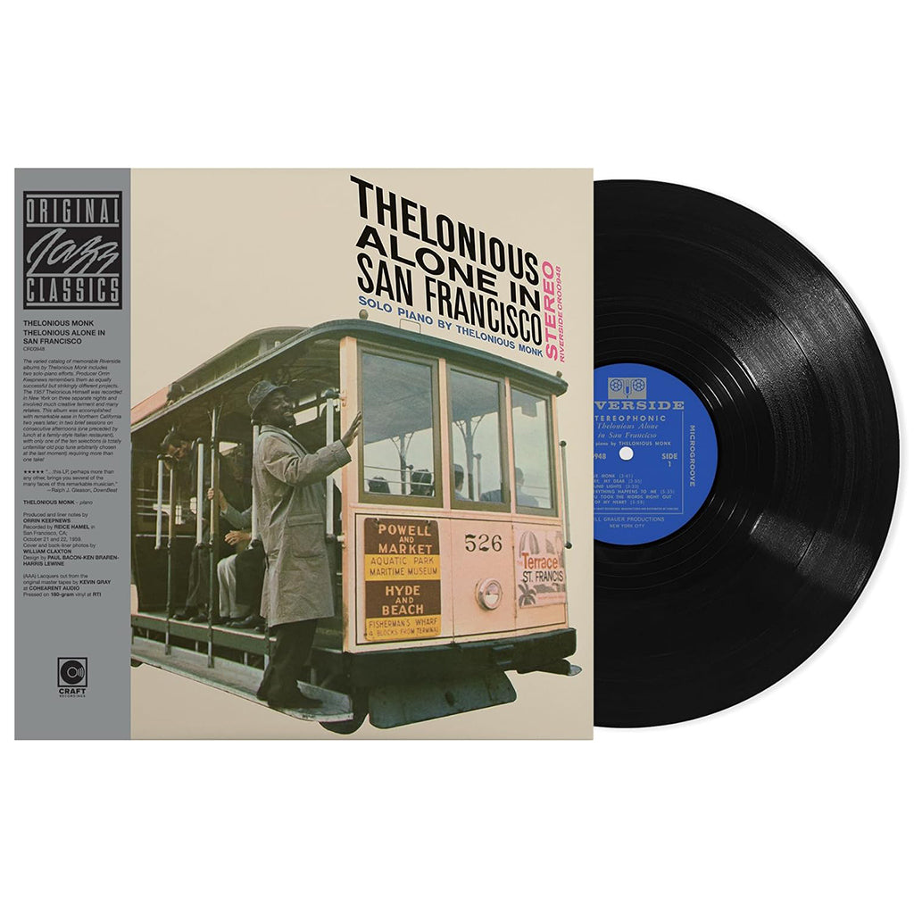 THELONIOUS MONK - Thelonious Alone In San Francisco (Original Jazz Classics Series) - LP - Deluxe 180g Black Vinyl [APR 3]