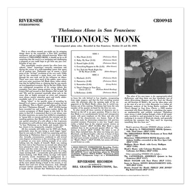 THELONIOUS MONK - Thelonious Alone In San Francisco (Original Jazz Classics Series) - LP - Deluxe 180g Black Vinyl [APR 3]