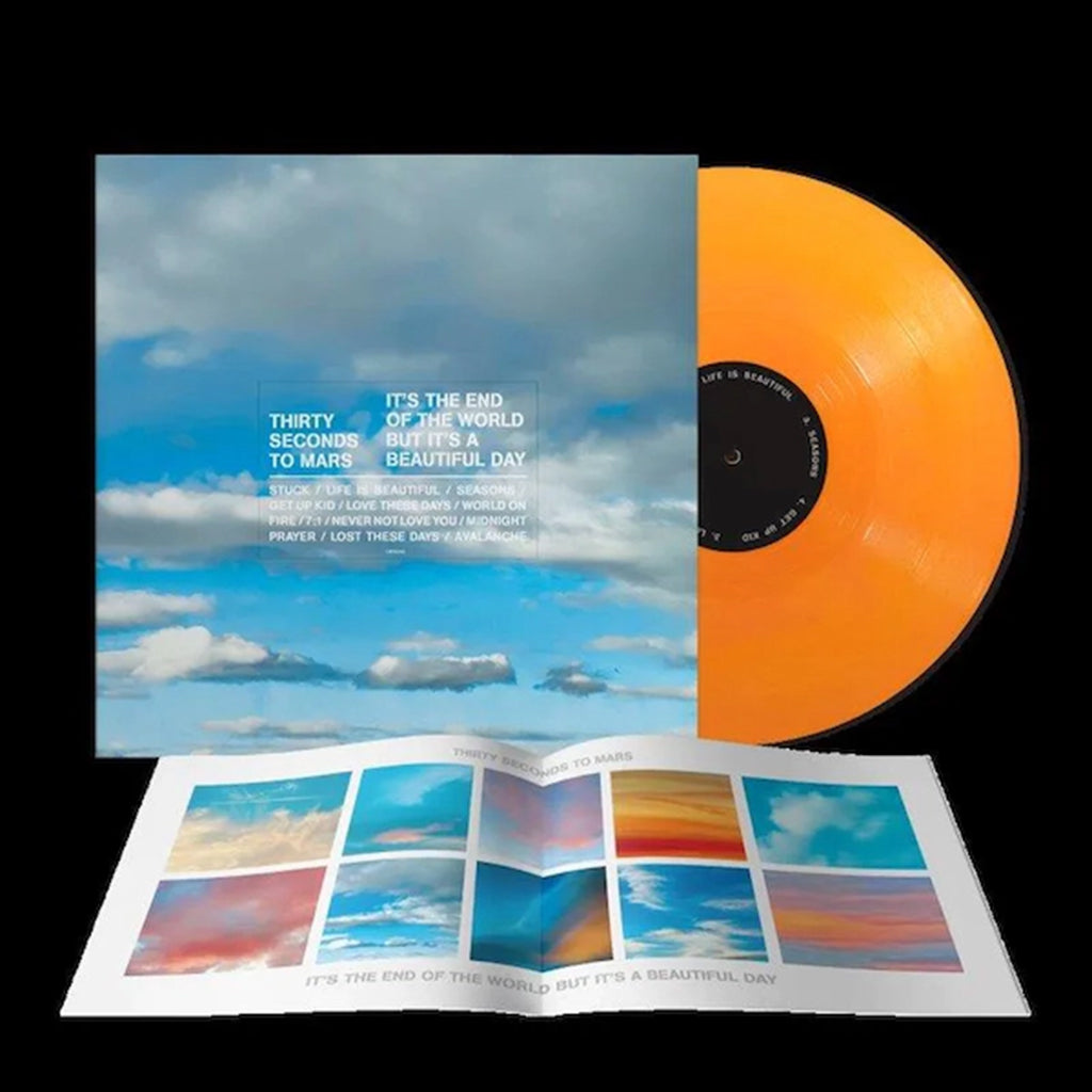 THIRTY SECONDS TO MARS - It's The End Of The World, But It's A Beautiful Day (w/ Alternative Sleeve & Litho Print) - LP - Opaque Orange Vinyl [SEP 15]