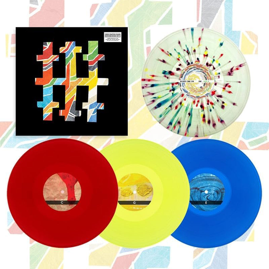THREE TRAPPED TIGERS - Route One Or Die / EP1-3 - 4LP - Red / Yellow / Blue / Clear w/ Splatter Vinyl