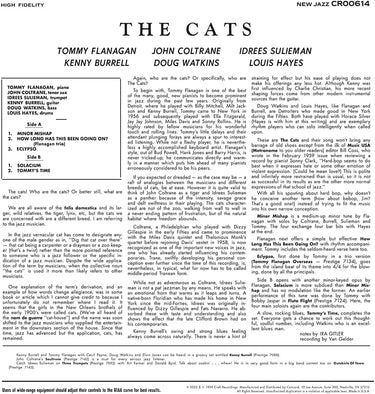 TOMMY FLANAGAN / JOHN COLTRANE / KENNY BURRELL / IDREES SULIEMAN - The Cats (2023 Original Jazz Classics Series) - LP - 180g Vinyl
