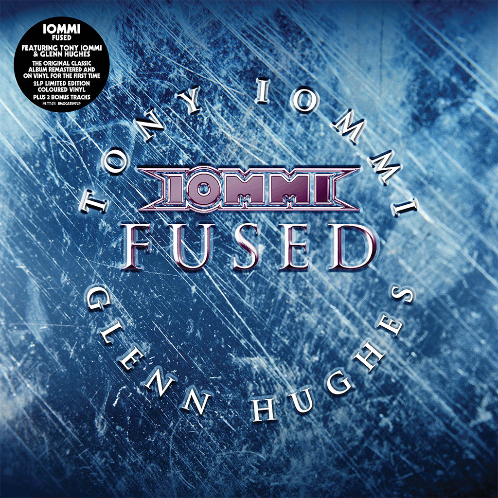 TONY IOMMI WITH GLEN HUGHES - Fused (2024 Remaster with 3 Bonus tracks) - 2LP - Translucent Cobalt Blue Colour Vinyl