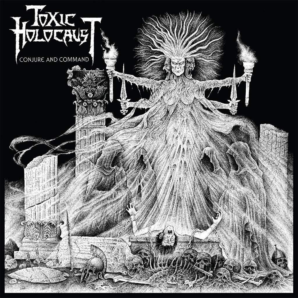 TOXIC HOLOCAUST - Conjure And Command (2023 Reissue) - LP - Milky Clear w/ Black, White & Grey Splatter Vinyl