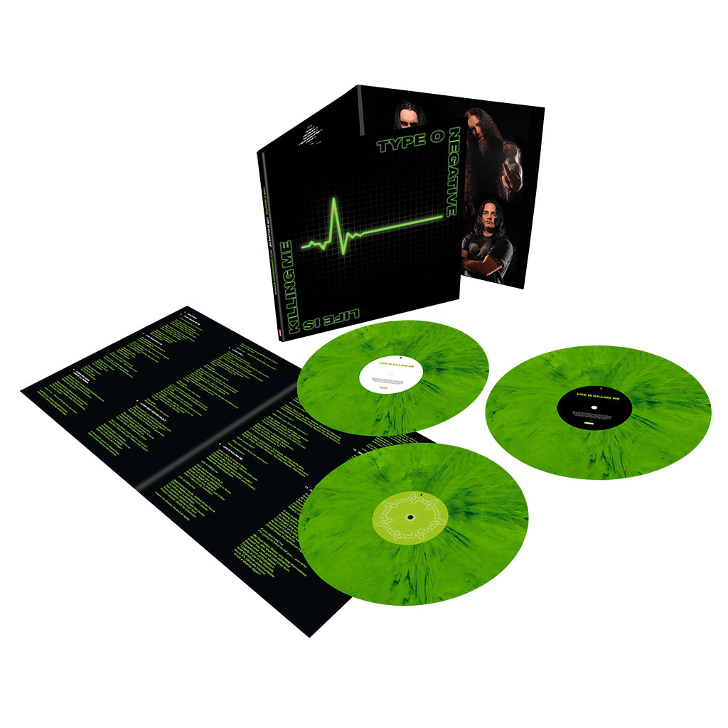 TYPE O NEGATIVE - Life is Killing Me (20th Anniversary Deluxe Edition) - 3LP - Green with Black Mixed Colour Vinyl [APR 19]
