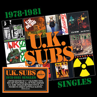 UK SUBS - 1978-81 Singles - 10 x 7'' - Coloured Vinyl Box Set
