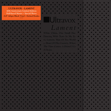 ULTRAVOX - Lament (Deluxe 40th Anniversary Edition) - 2LP (w/ 2 Etched B-Sides) - Black Vinyl