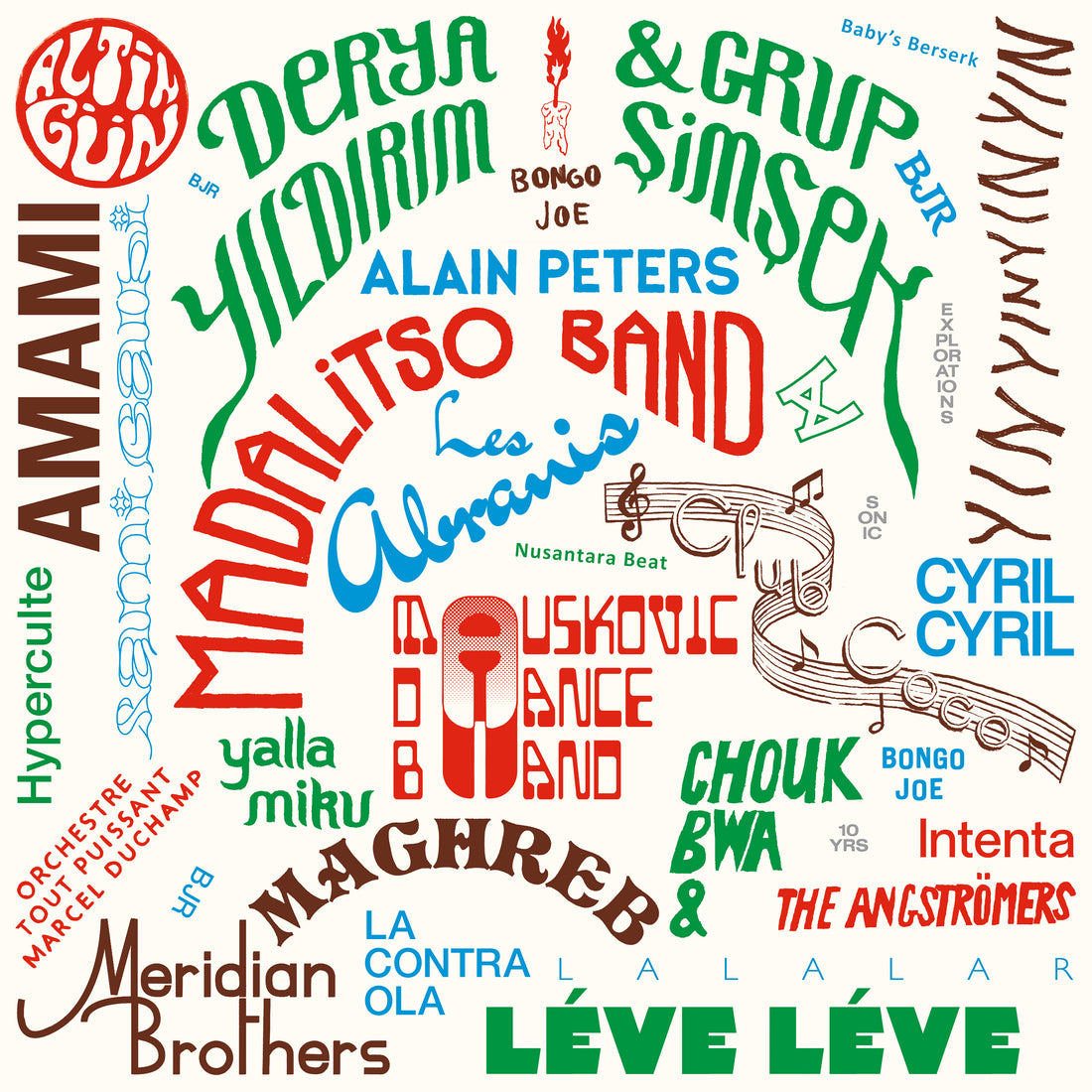 VARIOUS -  2015 – 2025 Les Disques Bongo Joe: 10 Years of Sonic - 2LP - Splattered Colour Vinyl [SEP 5]