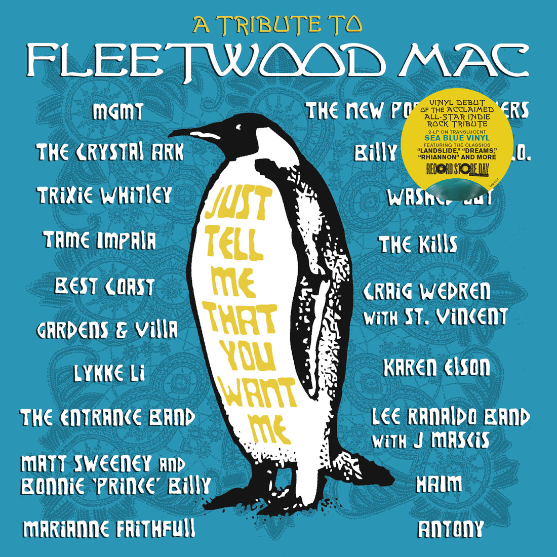 Various Artists - Just Tell Me You Love Me: A Tribute To Fleetwood Mac - 2LP - Limited Edition Translucent Sea Blue Vinyl  [Record Store Day 2026]