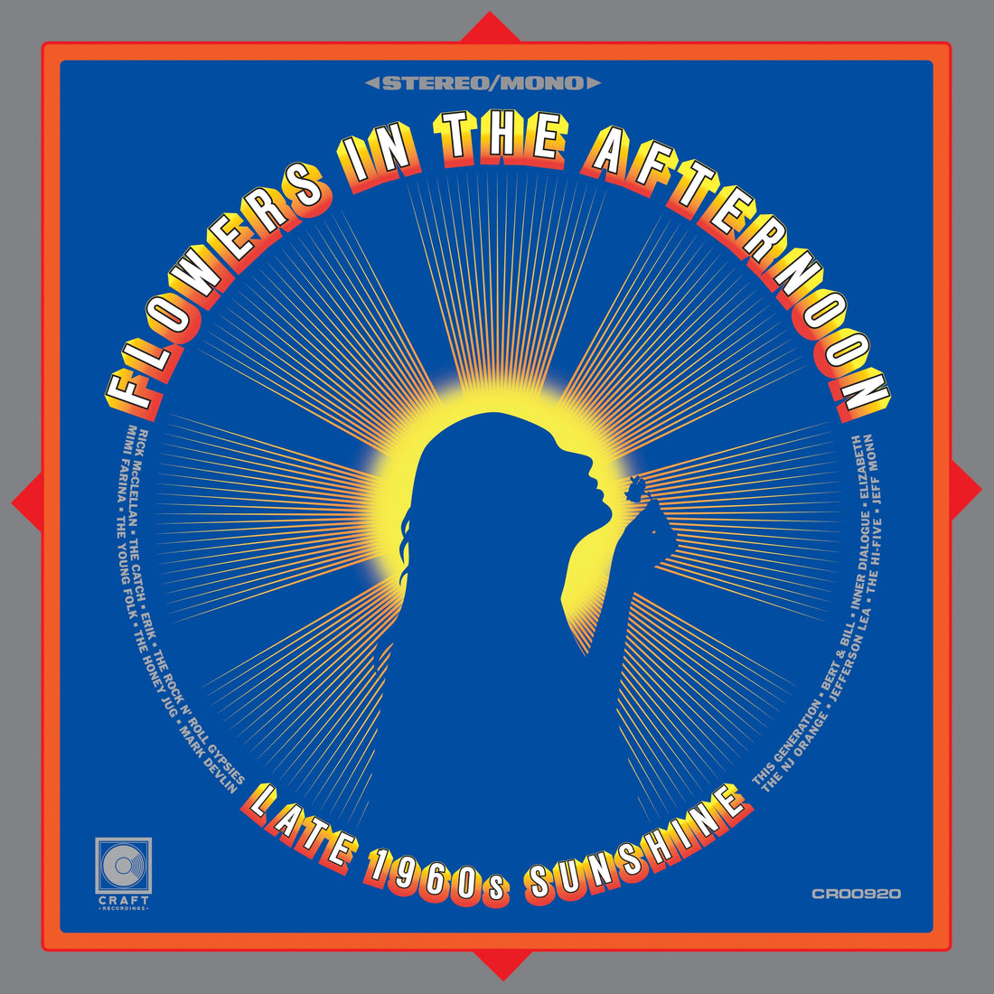 Various Artists - Flowers In The Afternoon: Late-1960s Sunshine - 1LP - Translucent Orange Vinyl  [RSD Black Friday 2025]
