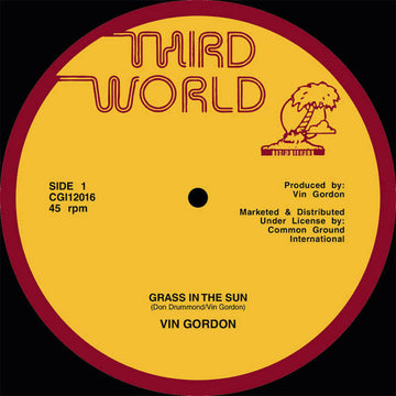 VIN GORDON - Grass In The Sun b/w Split Second (Repress) - 12'' - Vinyl