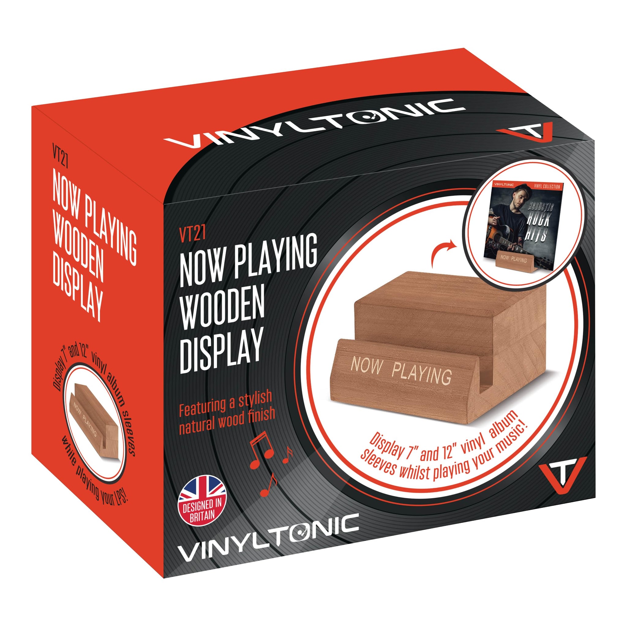 Vinyl Tonic - 'Now Playing’ Wooden Record Stand