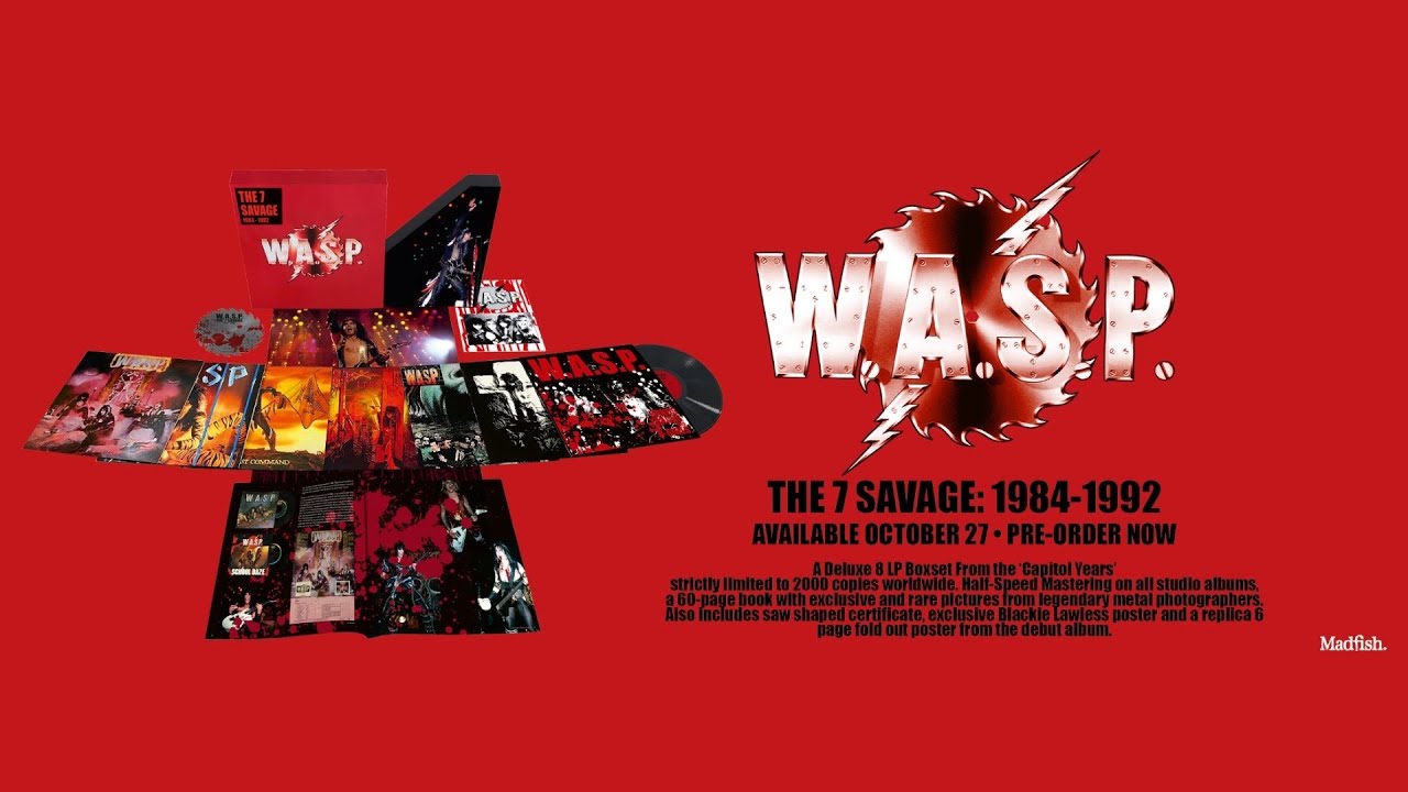 W.A.S.P. - The 7 Savage : 1984-1992 (with 60-page book & posters) - 8LP - Deluxe Half-Speed Mastered Vinyl Box Set