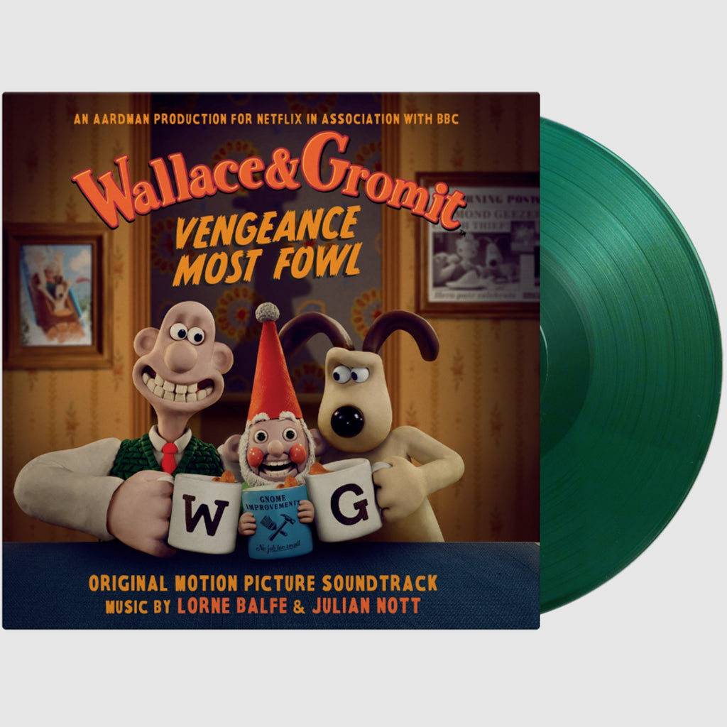 LORNE BALFE & JULIAN NOTT - Wallace & Gromit: Vengeance Most Fowl (Original Soundtrack) [Repress] - LP - 180g 'Norbot Green' Colour Vinyl [NOV 21]