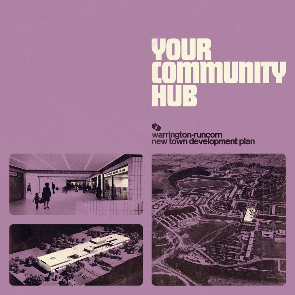 WARRINGTON-RUNCORN NEW TOWN DEVELOPMENT PLAN - Your Community Hub - Clear with Cream & Purple Splatter Vinyl