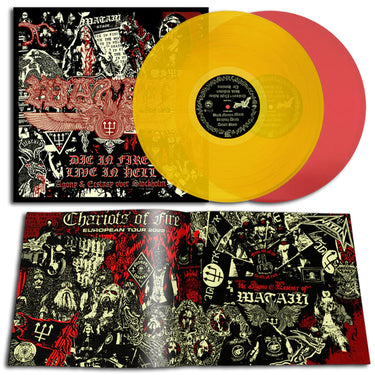 WATAIN - Die In Fire - Live In Hell (Agony And Ecstasy Over Stockholm) - 2LP - Transparent Yellow and Red Vinyl [NOV 3]