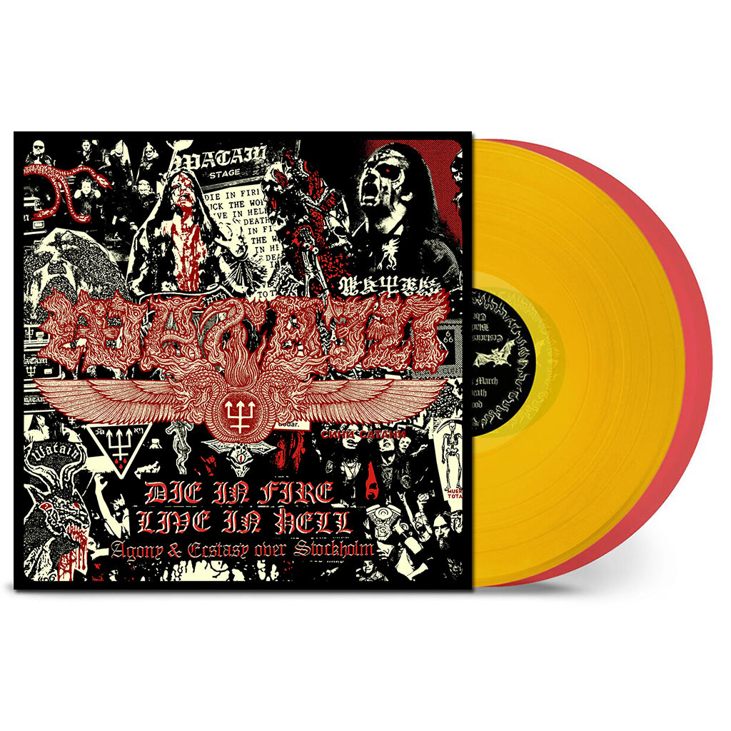 WATAIN - Die In Fire - Live In Hell (Agony And Ecstasy Over Stockholm) - 2LP - Transparent Yellow and Red Vinyl [NOV 3]