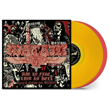 WATAIN - Die In Fire - Live In Hell (Agony And Ecstasy Over Stockholm) - 2LP - Transparent Yellow and Red Vinyl [NOV 3]