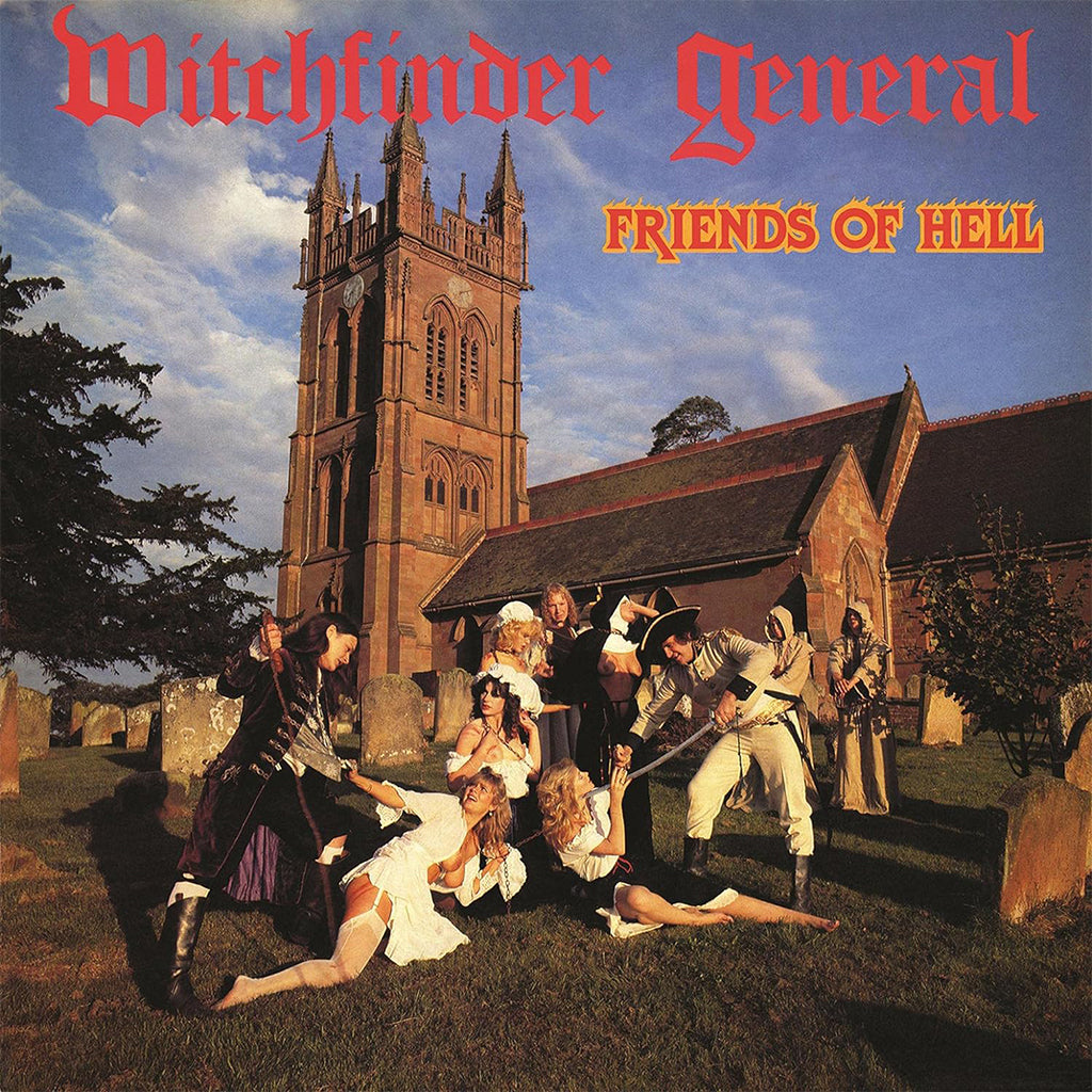 WITCHFINDER GENERAL - Friends Of Hell (2024 Reissue with Bonus Track) - LP - 180g Clear with Red, Orange & White Splatter Vinyl